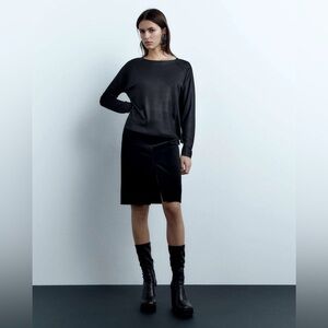 ZARA FOIL FINE KNIT SWEATER